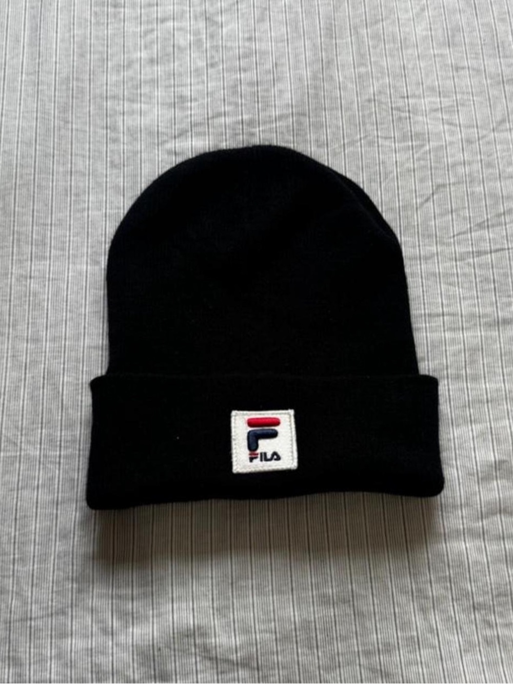 Fila Black Beanie with Logo
